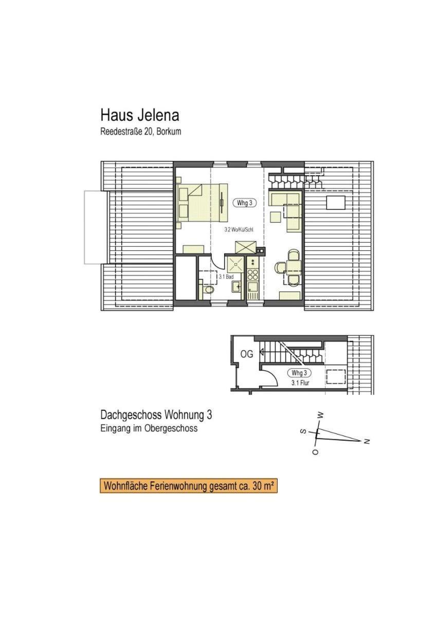 Haus Jelena Appartement 3 博尔库姆 外观 照片